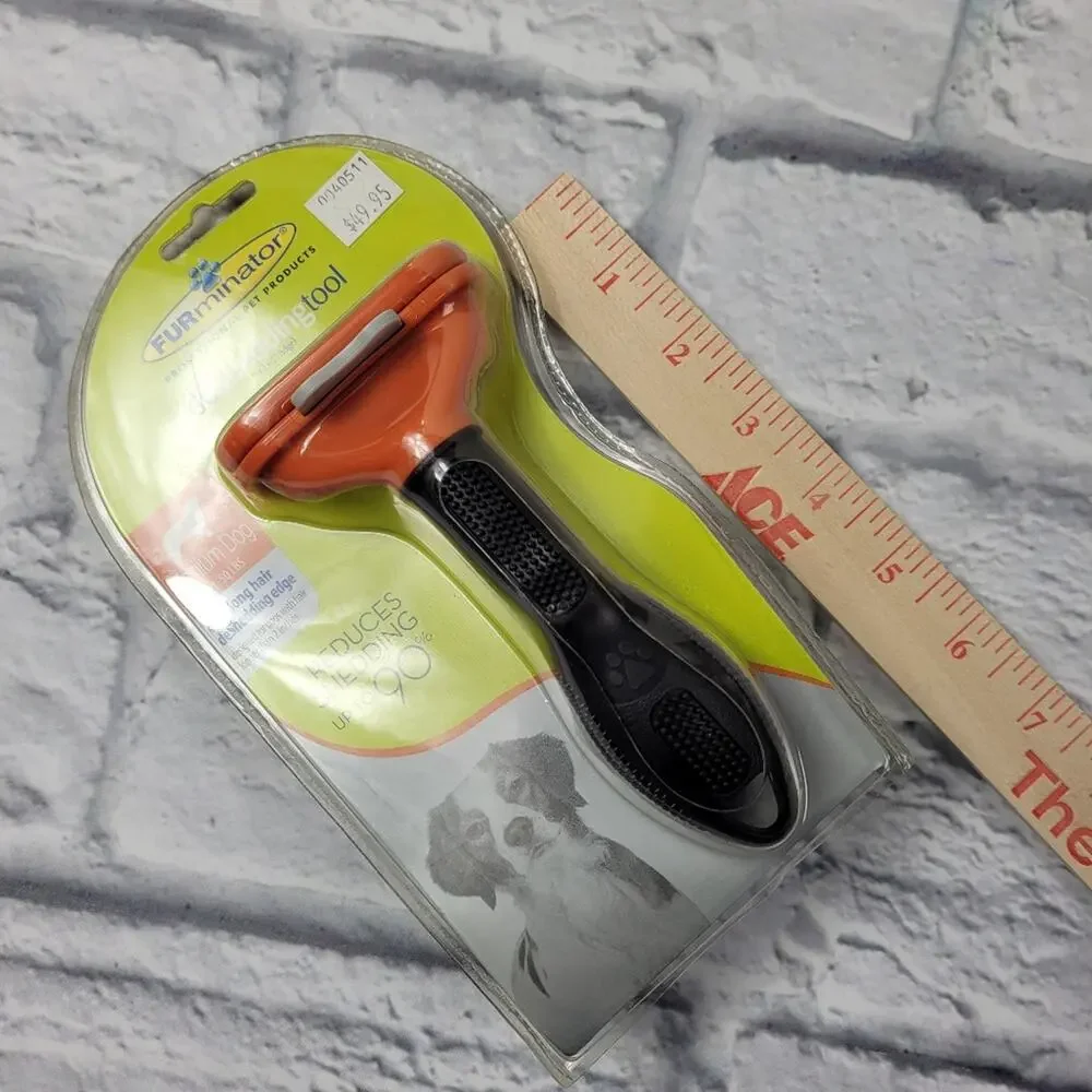 FURminator Long Hair Deshedding Tool for Medium Dogs